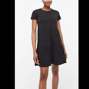 J.Crew Factory tiered mini dress in black NWOT